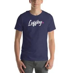 Luffley Heart Unisex t-shirt - Heather Midnight Navy, XL